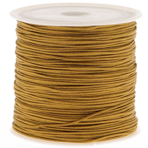 Fil de jade - Fil nylon tressé 0.8 mm - Antique Gold x50m