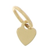 Breloque coeur 4.5x3.5 mm avec anneau fermé - Gold filled (or laminé) x1