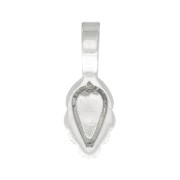 Attache pendentif à coller 14x5 mm - forme feuille - Argent 925 x1