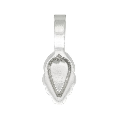 Attache pendentif à coller 14x5 mm - forme feuille - Argent 925 x1
