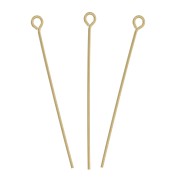 Clous tête ronde 34x0.6 mm - Gold filled (or laminé)  x10|raw }}