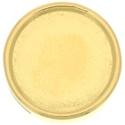 Poussoir rond pour cabochon fond plat 12 mm et lacet 10 mm - Doré à l'or fin x1|raw }}