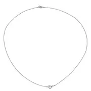 Tour de cou chaîne maille Forçat pour intercalaire 41cm Argent 925 Rhodié Noir x1