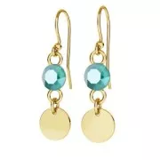 Sequin rond 9 mm - médaille à graver en Argent 925 Rhodié Noir x1