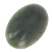 Cabochon ovale 14x10 mm - Agate teintée - Vert foncé x1