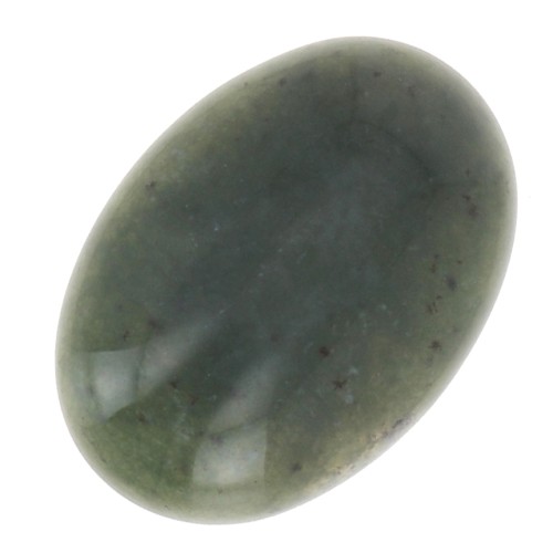 Cabochon ovale 14x10 mm - Agate teintée - Vert foncé x1