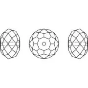 Ronde aplatie PureCrystal 5040 6 mm Crystal  x1