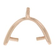 Attache pendentif 12 mm en Argent 925 Doré rose x1