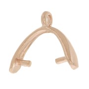Attache pendentif 12 mm en Argent 925 Doré rose x1