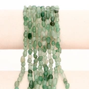 Perles nuggets irréguliers 6 mm pierre gemme  - Aventurine x40cm