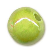 Perle en céramique  8 mm Vert Anis irisé