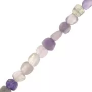 Fluorite - Perles nuggets irréguliers 6 mm imitation Fluorite x38cm Perles nuggets irréguliers 6 mm imitation Fluorite x38cm