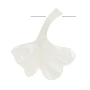 Perle feuille de Ginkgo en nacre 17x15 mm x1
