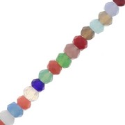 Perles rondelles facettées - rondes aplaties -2x1.5 mm - Multicolore x32cm|raw }}