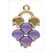 Cymbal - Embout pour tissage de perles Ginko Duo 16.5x14 mm Kastro II Arg Vieil x1