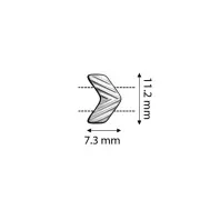 Cymbal - Perle en métal pour perles Chevron Beads 11x7 mm Avessalos Doré à l'or fin x1