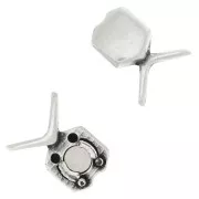 Cymbal - Fermoir aimanté pour chevron beads 11x17.5 mm Vorino - Argenté Vieilli x1