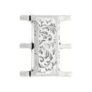 Cymbal Fermoir aimanté pour perles Rocaille 8/0 19x16 mm Nisida III Arg Vieilli x1