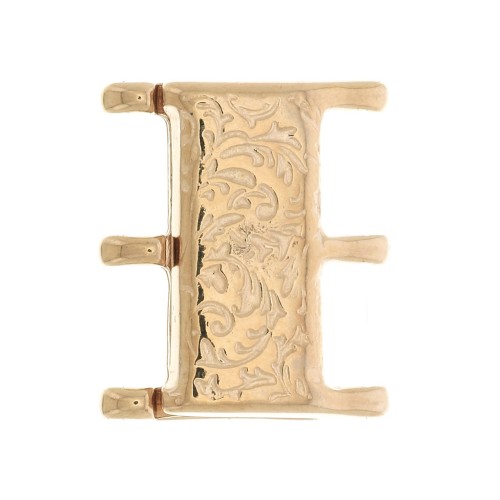 Cymbal Fermoir aimanté pour perles Rocaille 8/0 19x16 mm Nisida III Doré rose x1