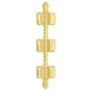 Cymbal - Connecteur pour perles Tila Beads 34x8 mm Kalogeros III Doré à l'or fin