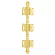 Cymbal - Connecteur pour perles Tila Beads 34x8 mm Kalogeros III Doré à l'or fin