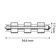 Cymbal - Connecteur pour perles Tila Beads 34x8 mm Kalogeros III Doré à l'or fin