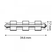 Cymbal - Connecteur pour perles Tila Beads 34x8 mm Kalogeros III Argenté Vieilli