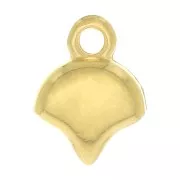 Cymbal - Embout pour tissage de perles Ginko Duo 10x7.5 mm Kastro Doré à l'or fin x1