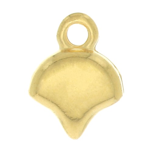 Cymbal - Embout pour tissage de perles Ginko Duo 10x7.5 mm Kastro Doré à l'or fin x1