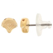 Cymbal - Clous d'oreilles pour Ginko Duo 7x7.5 mm Polykarpos Doré à l'or fin x2|raw }}