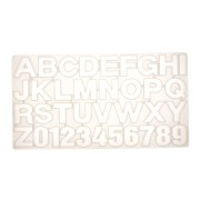 Moule silicone pour réaliser lettres & chiffres en résine 35x19 cm x1|raw }}