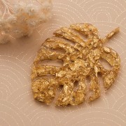 Moule silicone pour réaliser une feuille de Philodendron en résine 12x8 cm x1