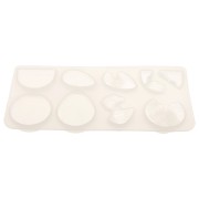 Moule silicone pour réaliser des cabochons plats et en relief en résine 17x8 cm x1|raw }}