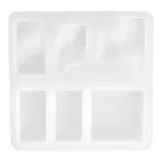 Moule silicone pour réaliser formes géométriques plates et relief en résine 8x8cm
