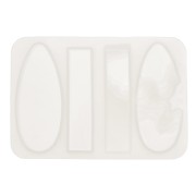 Moule silicone pour réaliser goutte et rectangle plat & relief en résine 10x7cm x1|raw }}