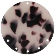 Pendentif - chandelier 43 mm en acétate - Ecaille de tortue - Beige - Noir x1