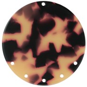 Pendentif - chandelier 43 mm en acétate - Ecaille de tortue - Marron - Noir x1|raw }}