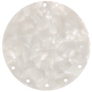 Pendentif - chandelier 43 mm en acétate - Ecaille de tortue - Blanc nacré x1|raw }}