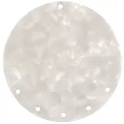 Pendentif - chandelier 43 mm en acétate - Ecaille de tortue - Blanc nacré x1