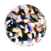 Pendentif - chandelier 43 mm en acétate - Ecaille de tortue - Violet - Marron x1