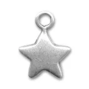 Breloque étoile 16 mm argenté vieilli x1