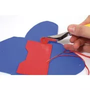 Roulette pour marquer et percer le cuir 15 cm - outil avec un manche en bois x1