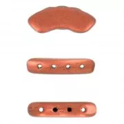 Perles en verre QuadBow Bead 6x15 mm - Opaque Light Rose Ceramic Look x10