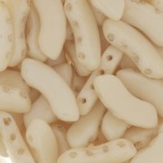 Perles en verre QuadBow Bead 6x15 mm - Opaque Beige Ceramic Look x10