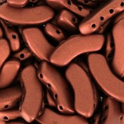 Perles en verre QuadBow Bead 6x15 mm - Red Copper Mat x10