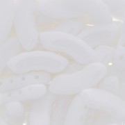 Perles en verre QuadBow Bead 6x15 mm - Opaque White x10