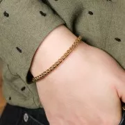 Chaîne maille Corde 4.3 mm - Plaqué Or 3 microns x20cm