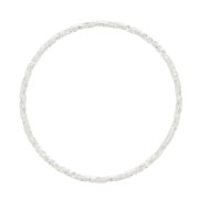 Anneau de montage et tissage rond diamanté 15 mm - Argenté x1|raw }}