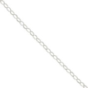 Chaîne maille jaseron ovale limée 3.6 mm en Argent 925 x50cm