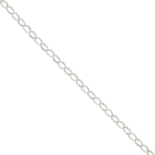 Chaîne maille jaseron ovale limée 3.6 mm en Argent 925 x50cm